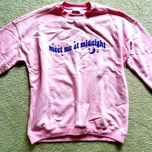 Pink Lily Meet Me At Midnight Taylor Swift Crewneck Sweatshirt